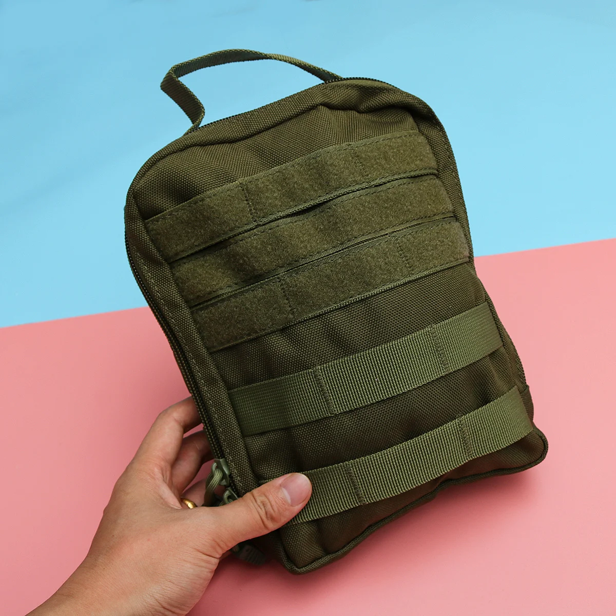 

Multifunctional Waist Pack Military Color Outdoor Camping Bag Durable Nylon Material Practical High Quality Buckle Storage