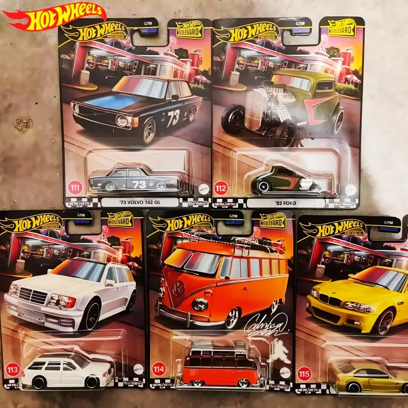 

In Stock Hot Wheels Premium Boulevard 23 #111-115 Mercedes-Benz E36 Volkswagen Samba Bus 32 Ford Bmw M3 1/64 Model Car Toy Gjt68