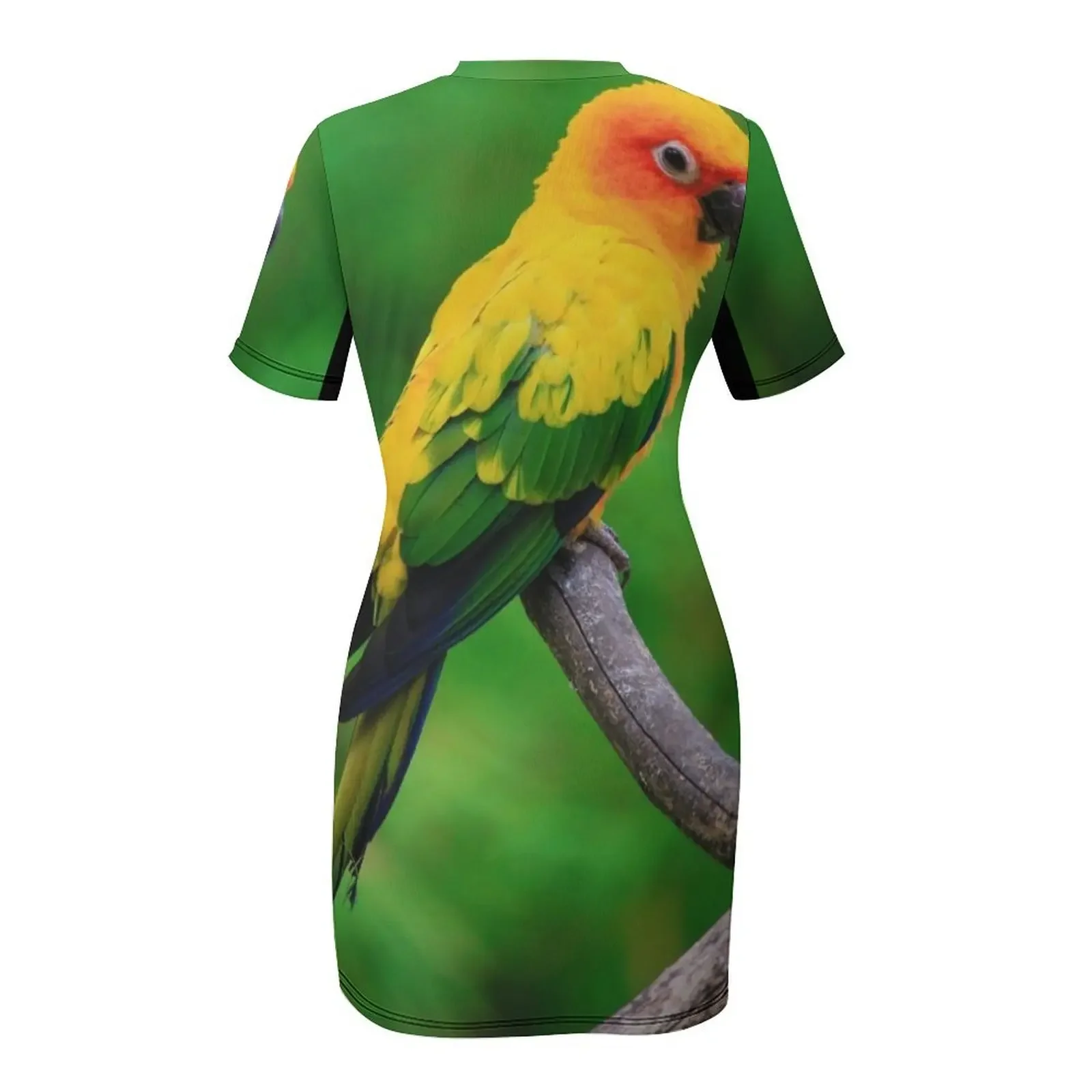 فستان Sun Conure Parrot Photo بأكمام قصيرة فستان سهرة ملابس نسائية صيف 2025 فساتين أنيقة للنساء