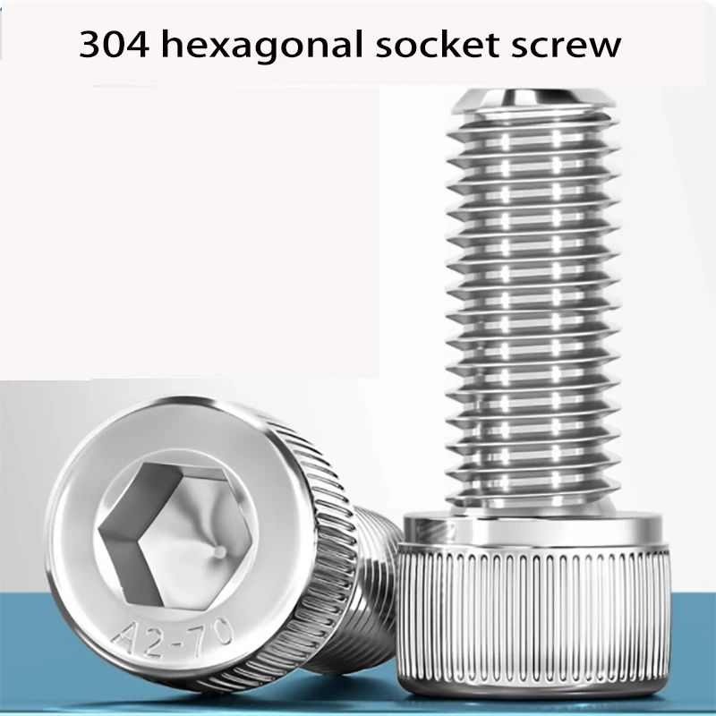 M6M8M10304 A2 RVS DIN912 Allen Hexagon Hex Inbusbout Schroef