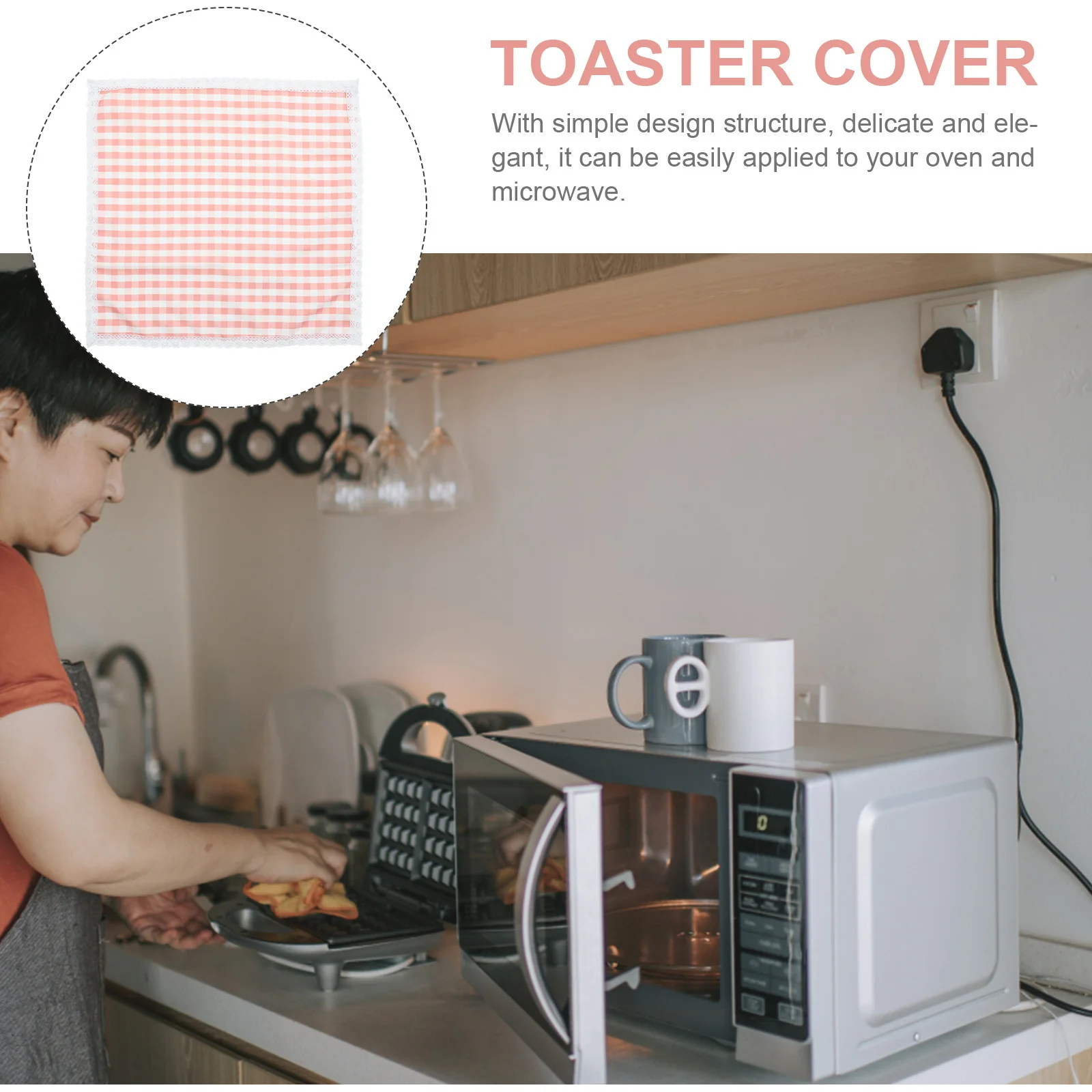 

Microwave Dust Cover Reliable Exquisite Oven Toaster Protection Home Appliance Decorative Cloth Microwave Cover