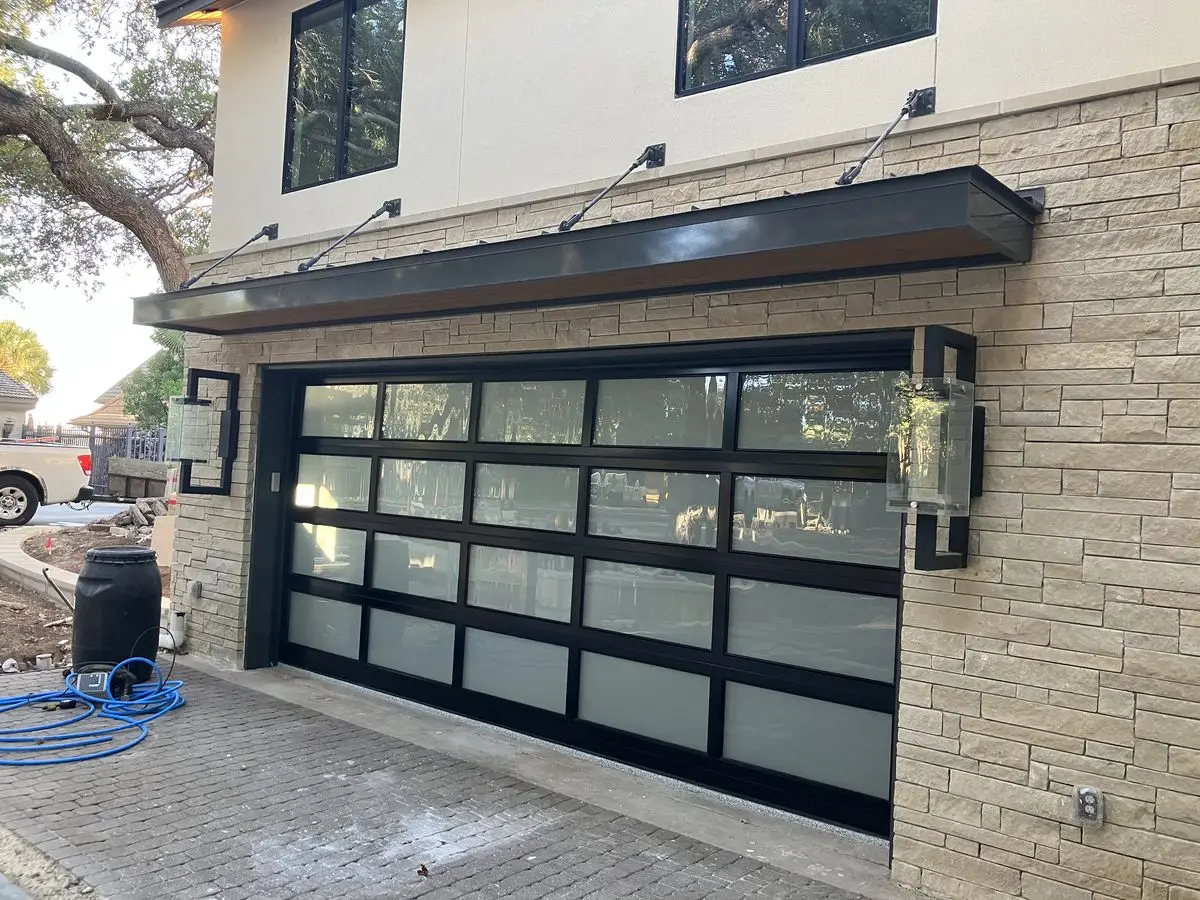 S DN Wholesale Door for Home Sectional Temper Glass Full View Garage Door Aluminum Alloy Garage Door Custom Color and Size