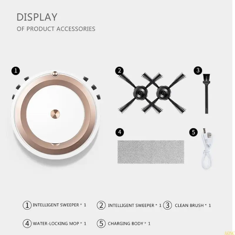 A0NC 1 세트 무선 무전기 진공 청소기 경로 설계 USB Rechargea를위한 더 나은 스윕