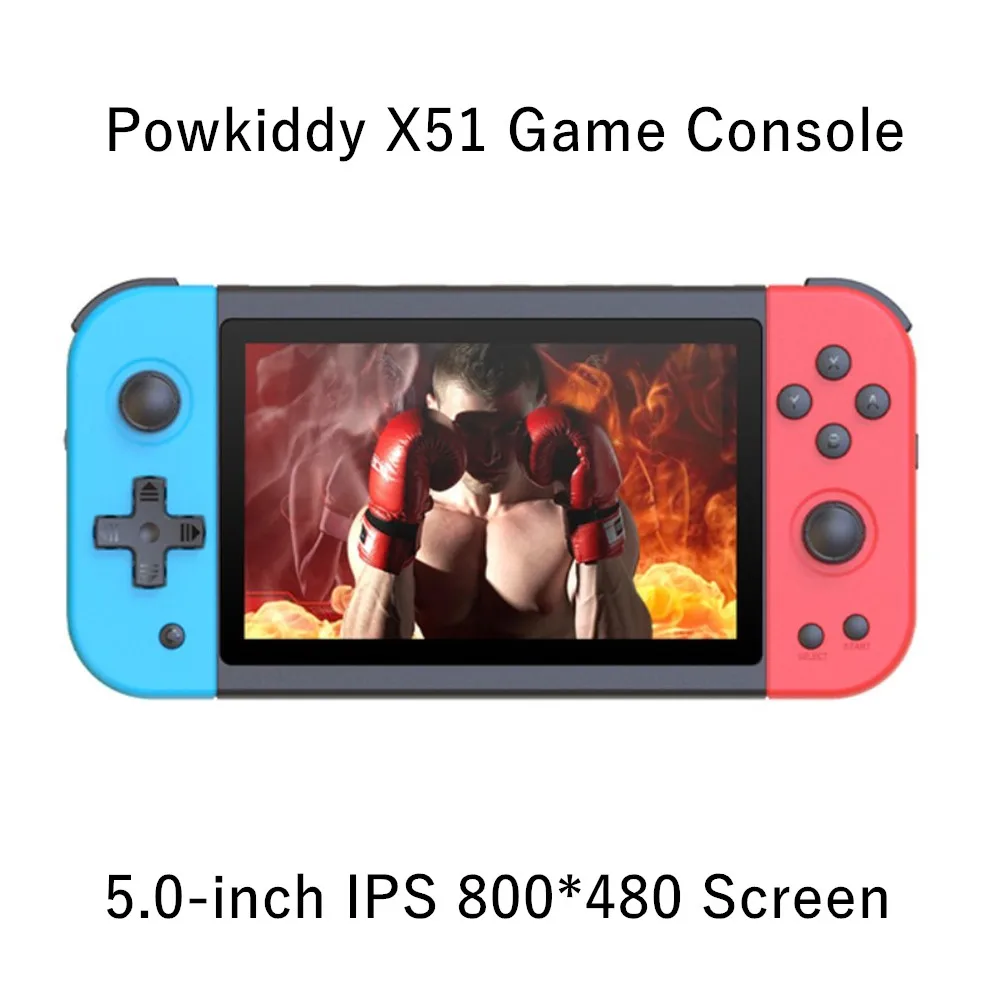 

POWKIDDY X51 5 Inch Portable Game Console Support USB Controller HD TV Out PS1 Retro Video Handheld Games Consoles Media Player