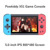 POWKIDDY X51 5 Inch Portable Game Console Support USB Controller HD TV Out PS1 Retro Video Handheld Games Consoles Media Player