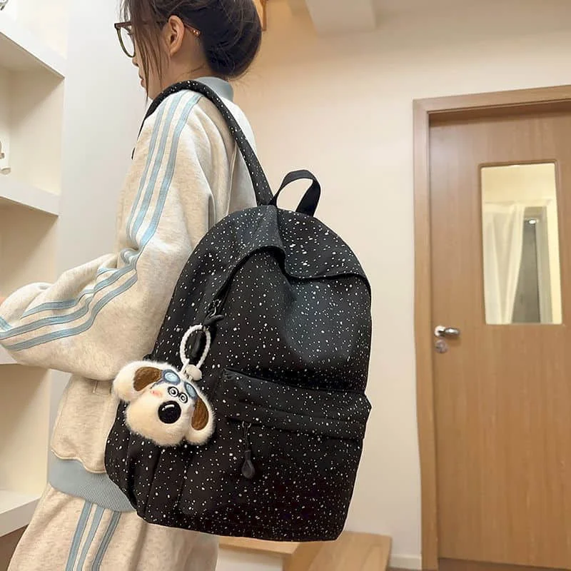 Kawaii Backpacks Personal Korean Style Sweet Girl Nylon Students School Bags Versatile High Street High-capacity Travel Bags