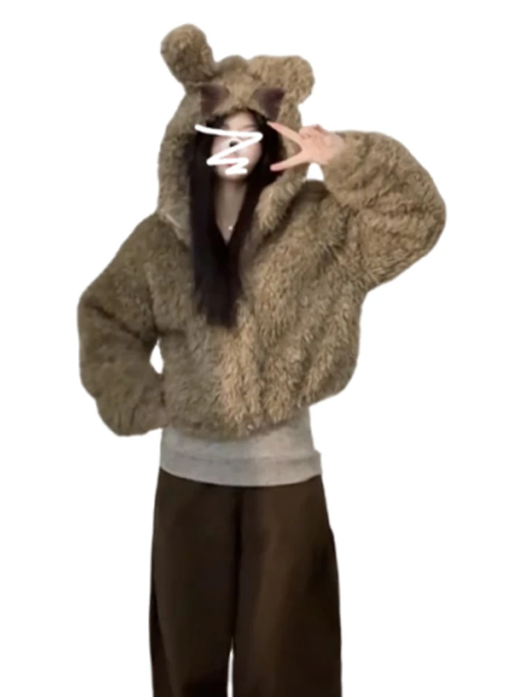 เสื้อคลุมขนแกะวินเทจใหม่ปี 2026 สำหรับผู้หญิง รุ่น Thiened สำหรับฤดูใบไม้ร่วงและฤดูหนาว สไตล์ลำลอง หรูหรา อเนกประสงค์ ใช้เป็นเสื้อคลุมด้านนอกได้ ดีไซน์หวาน พร้อมกระดุม D...