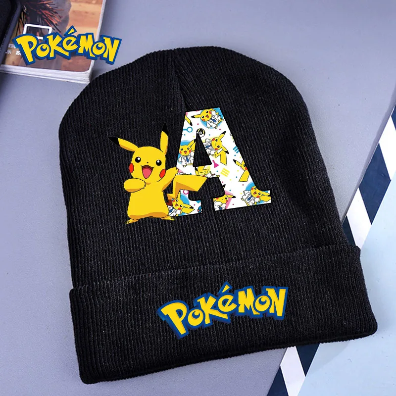 2024 جديد البوكيمون محبوك قبعة القبعات بيكاتشو الشتاء إلكتروني قبعة الكرتون قبعة الاطفال صبي الفتيات هدايا عيد الميلاد استحمام الطفل #2