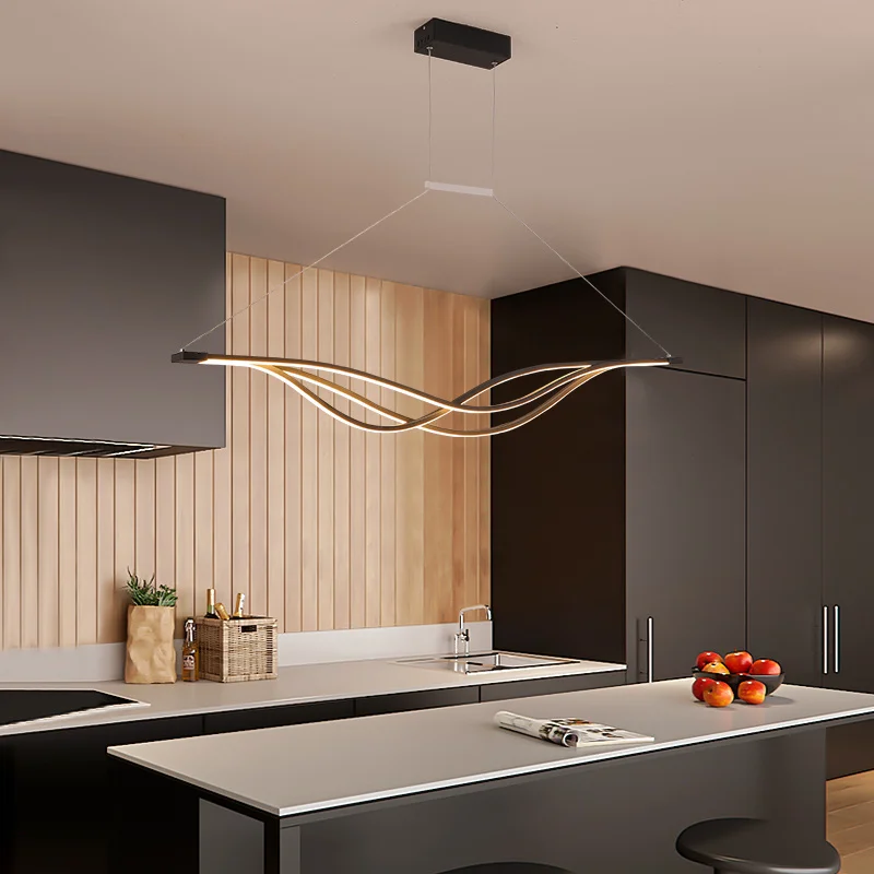 Modern Pendant Light Dining Room Decorative Lamp LED Ceiling Hanging Kitchen For Bedroom LED Ceiling Chandelier Black Golden