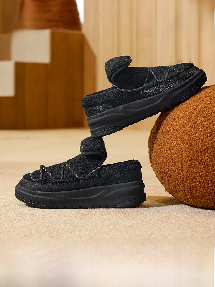 

Fleece Lined Casual Shoes Thick Bottom Warm Shoes Women's Fisherman Style Slip-On Boots Spring Autumn Seasonal Wear