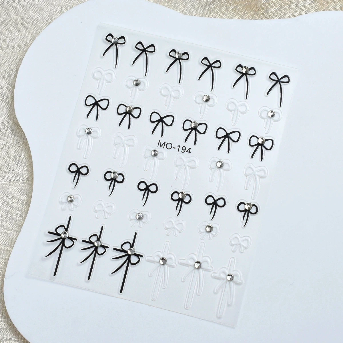 5D in rilievo carino farfalla fiocco nail art decalcomanie diamanti borchie rosso nero bianco fiocchi unghie adesivi decorazioni per manicure