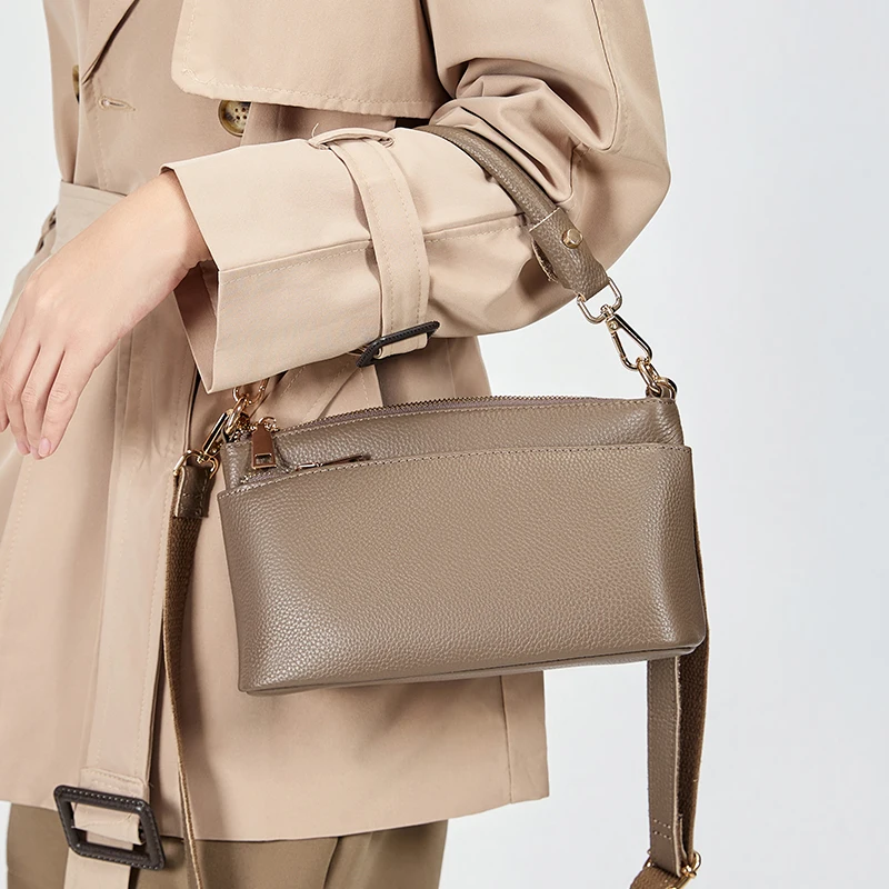 Cow Leather Shoulder Bag for Women Lady Luxury Designer Fashion Retro Bags Female Cow Real Leather Handbag for Ladies New