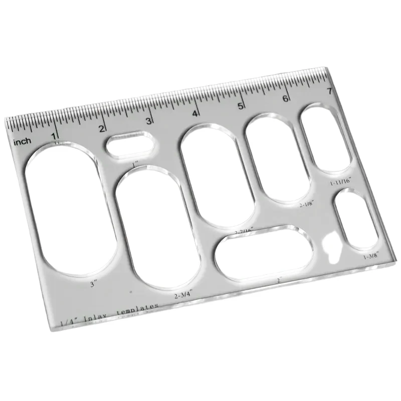 

8in1 Acrylic Router Template 5mm Thick Woodworking Oval Shaped Cutting Tool Nested Template Set Transparent Material for DIY