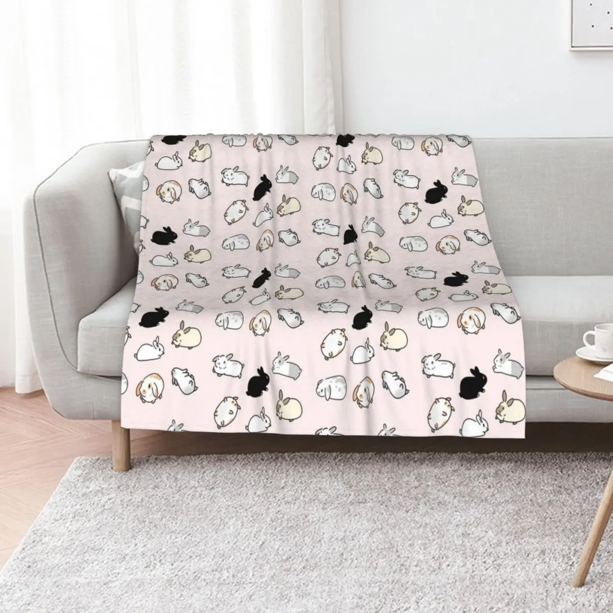 

Bunny Rabbits Throw Blanket For Sofa Thin Cute Plaid bed plaid christmas decoration Blankets