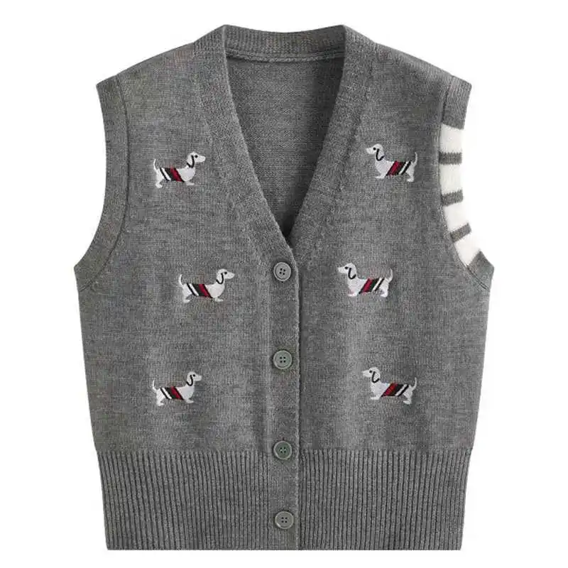 Women's Golf Wear Sweater Autumn and Winter Warm Tank Top Letter Embroidered V-neck Clothing Vest S-3XL White Black