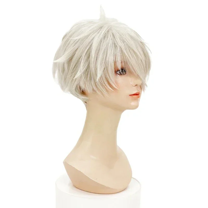 Anime Blue Lock Seishiro Nagi Seishiro Cosplay Wig 30cm Silver White Hair Heat Resistant Cosplay Anime Wigs