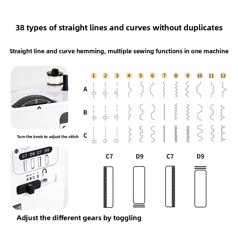 Sewing machine household multi-function with base automatic novice sewing artifact electric small