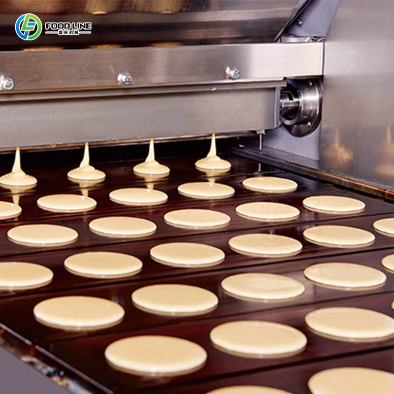 Customized rotary dorayaki production machine quantitative filling pancake baking equipment for bakery food manufacturing plant