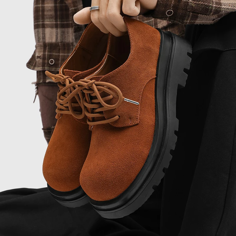 

Men's autumn and winter shoes Designer's casual derby style Office Business Leisure Party thick soled shoes High quality luxury