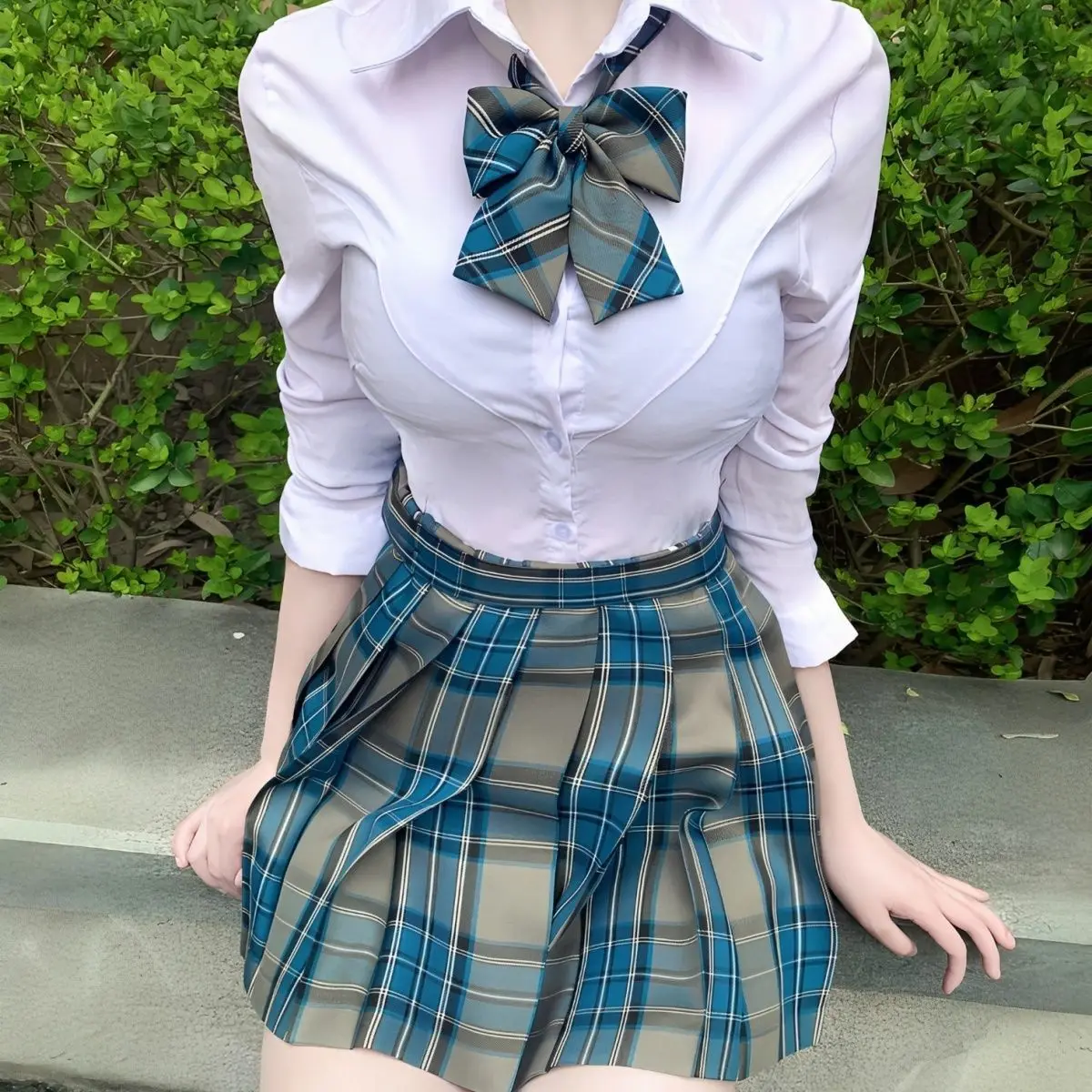 

plus Size JK Uniform Skirt Original Design Autumn Winter New Style Japanese School Uniform Polka Dot Skirt for Women