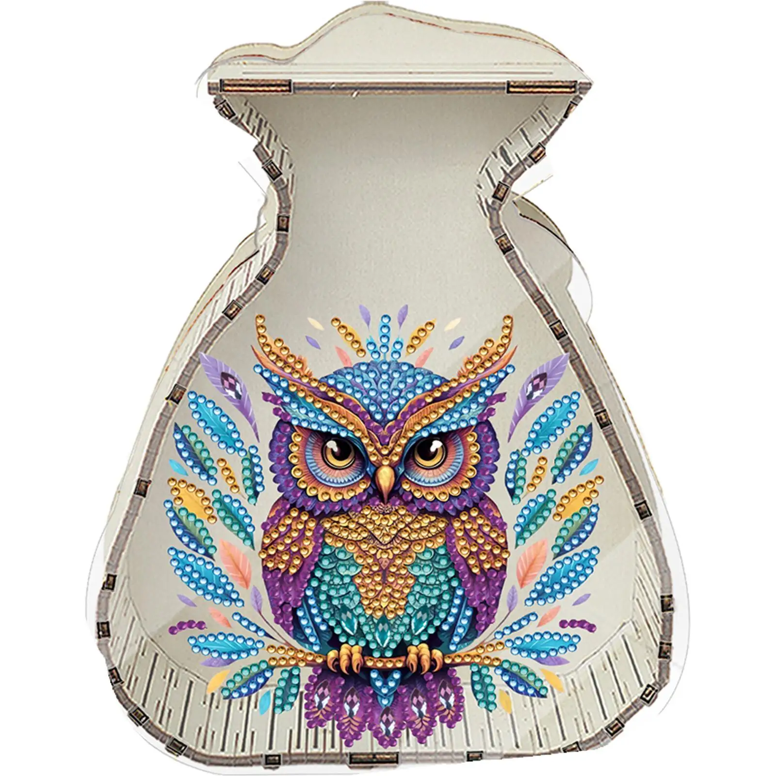 

Acrylic Wooden Cat DIY Money Storage Box Diamond Art Decors Diamond Painting Change Holder Case Decors for Adults Beginners