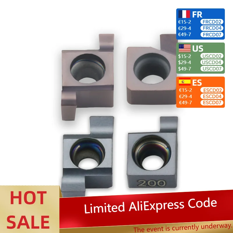 

10PCS 6GR 7GR 8GR 9GR Inside Groove Carbide Turning Inserts 050/075/100/150/200/250/300 Suit for Grooving Turning Tools SNGR