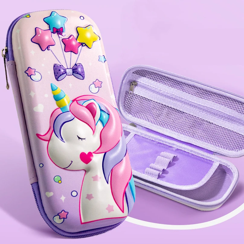 Unicorn Pencil Case 3D Cartucheras Escolares Pencilcase School Supplies Large Capacity Kalemlik Kawaii Stationery Pencil Box