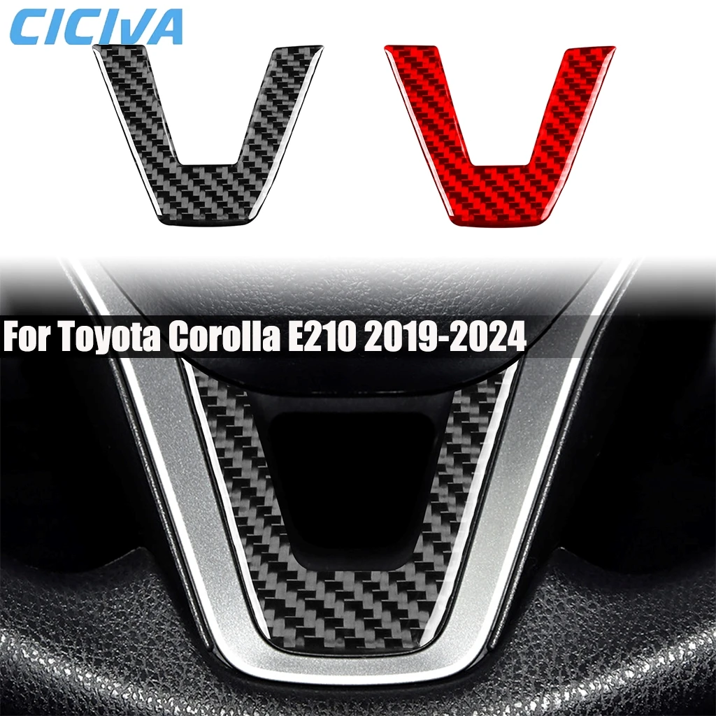 

Carbon Fiber Car Accessories Driver Wheel Chin Panel Interior Cover Modified Trim Sticker For Toyota Corolla E210 2019-2024