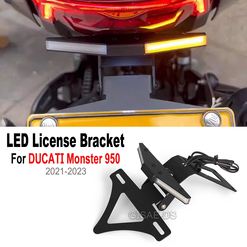 

For DUCATI Monster 950 Monster950 Motorcycle Rear Short Tail Stock License Plate Holder Tailstock Frame Bracket 2021 2022 2023