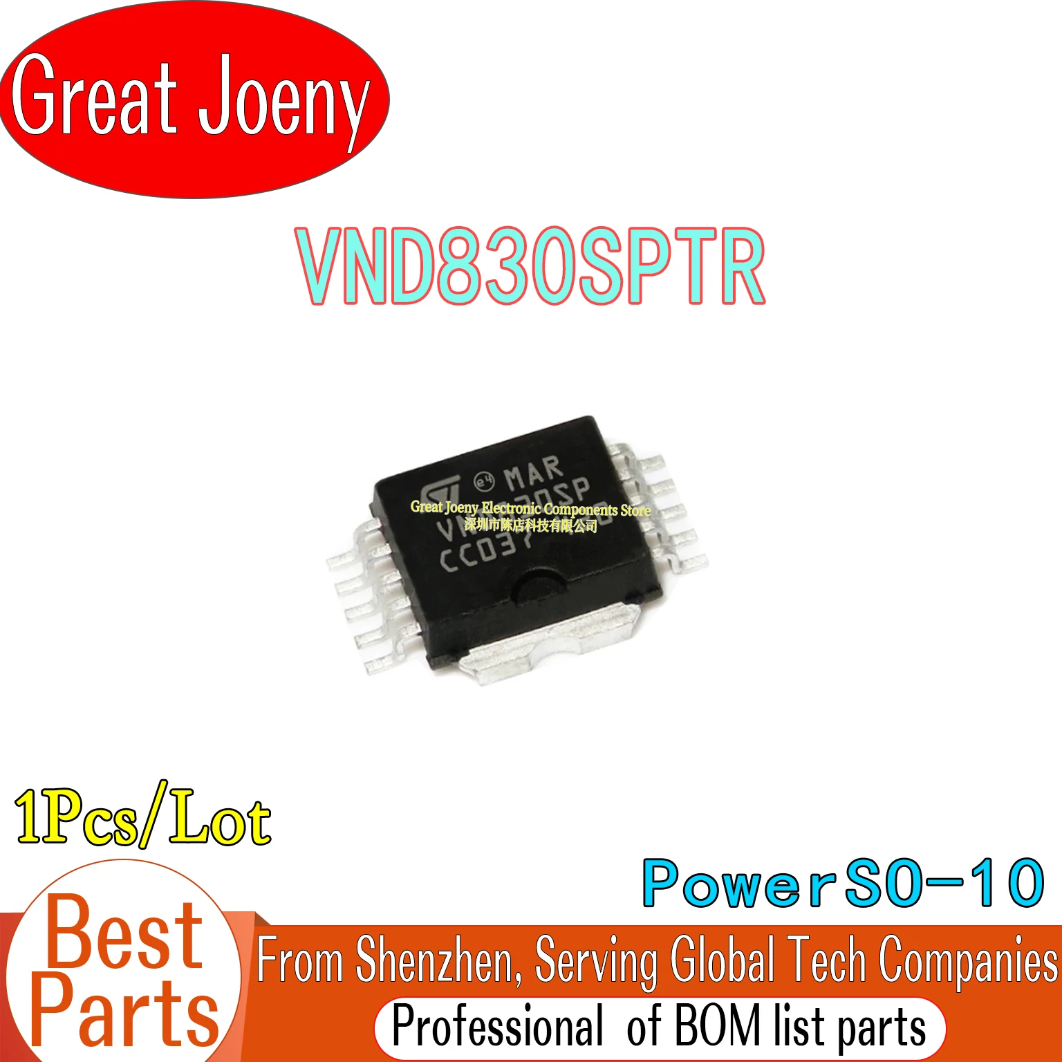 

100% New Original VND830SP VND830SPTR VND830SPTR-E VND830 IC Chipset PowerSO-10
