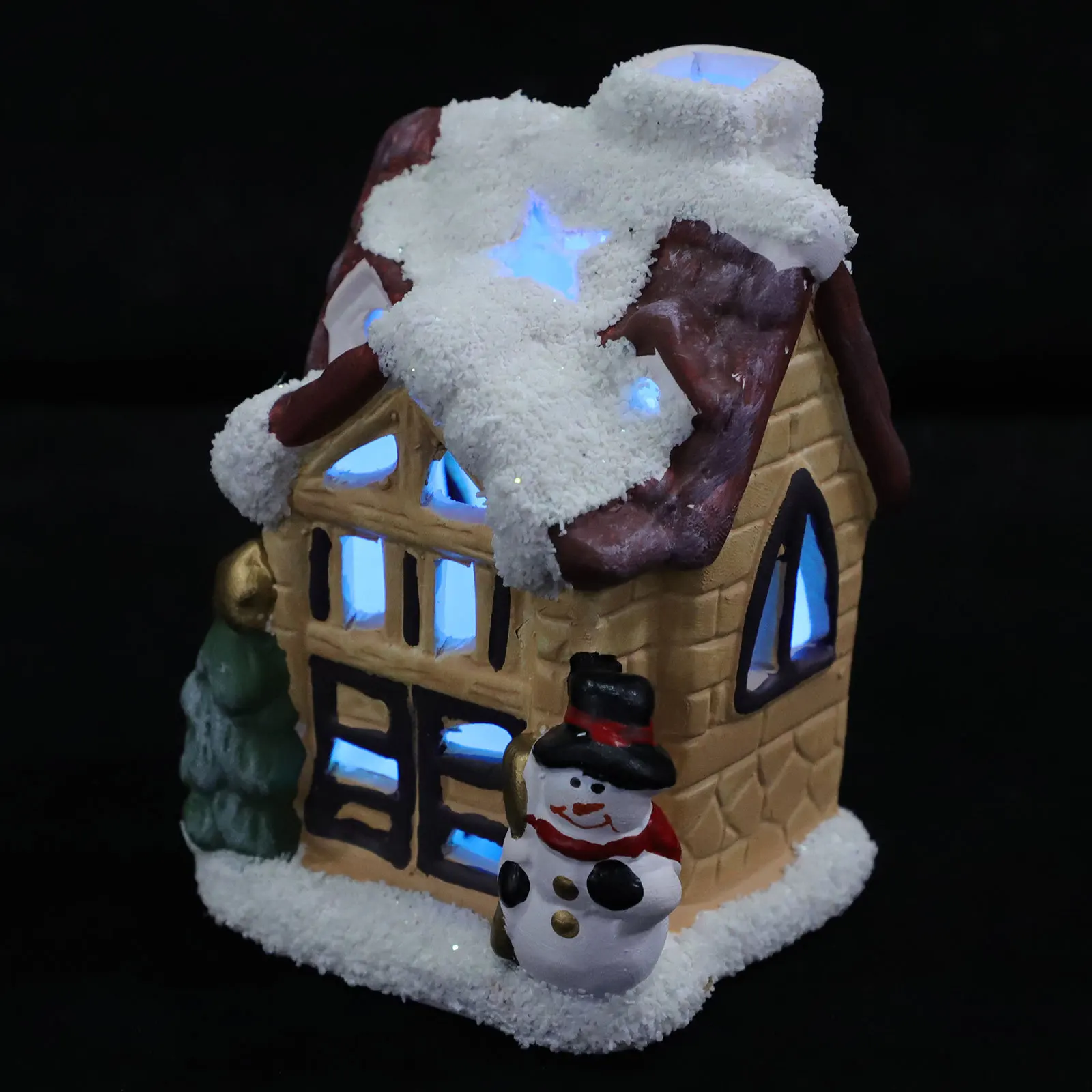 

1Pcs Exquisite Christmas House Ornament Luminous Snow Scene Desktop Decor Festive Xmas Party Decoration Beautiful Crafts