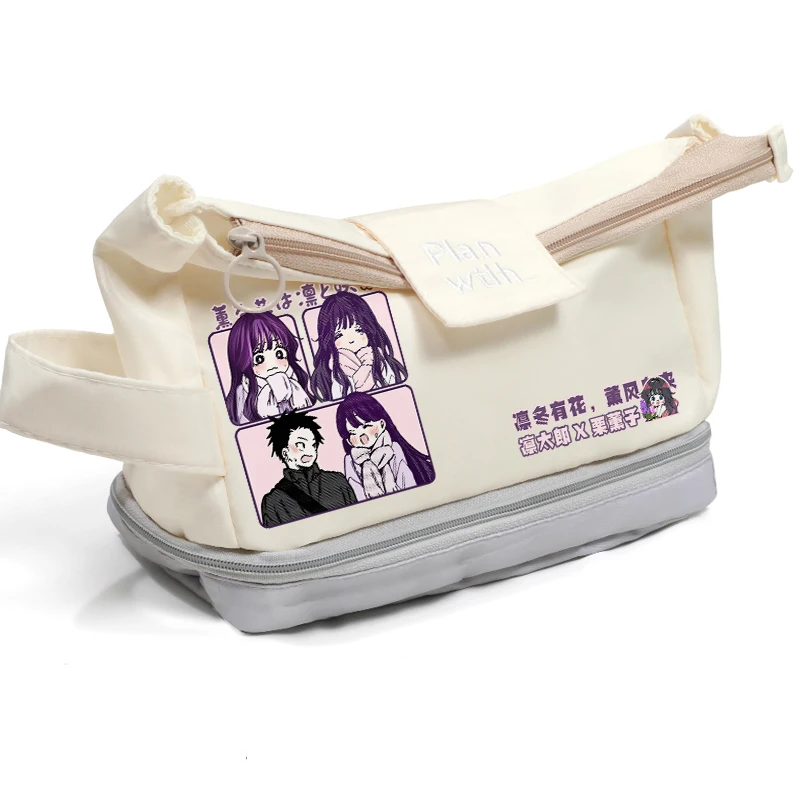 

Japan Anime Kaoru Hana Wa Rin To Saku Pencil Case Tsumugi Rintaro Pen Bag Cosplay Large Pencil Box Cartoon Cosmetic Storage Bag