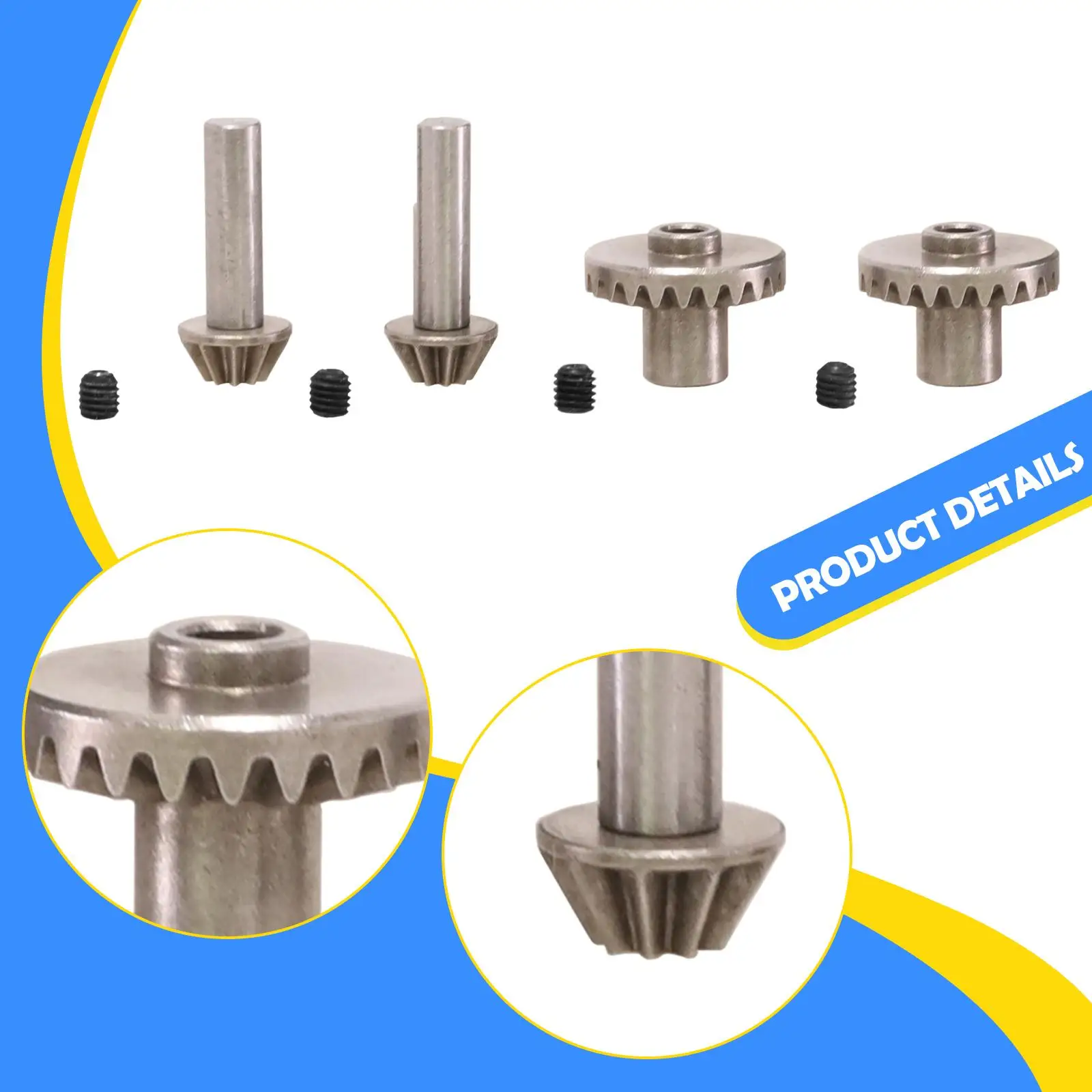 Set ingranaggi a ponte in metallo Ingranaggio albero motore Comodi accessori di ricambio Parti di automobili RC per 1/12 MN78 MN168 MN98V2 MN99sv2 MN82