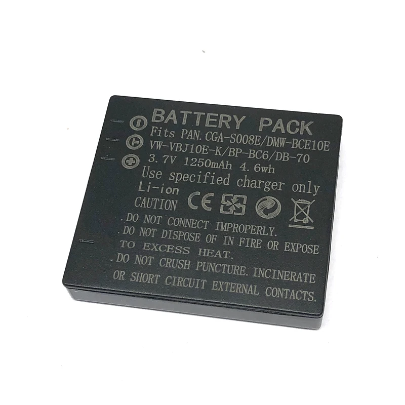 CGA-S008E DMW-BCE10E VW-VBJ10E Battery for Panasonic Lumix DMC-FS3 FS5 FS20 FX30 FX33 FX35 FX36 FX37 FX38 FX55 FX500 FX520 TA1