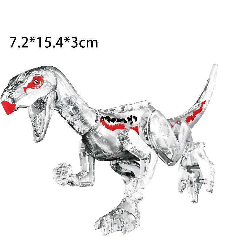 Jurassic Dinosaurs Building Blocks Indominus Rex DIY Tyrannosaurus Action Figure Models Children Toys Animals Crystal Gifts