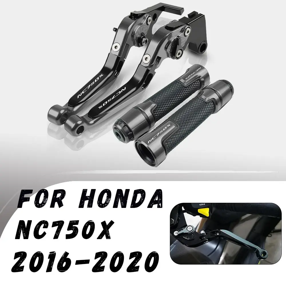 

For Honda NC750X 2016-2020 Motorcycle CNC Folding Brake Clutch Lever Handbrake Handlebar Grip Handle Hand Grips Parts