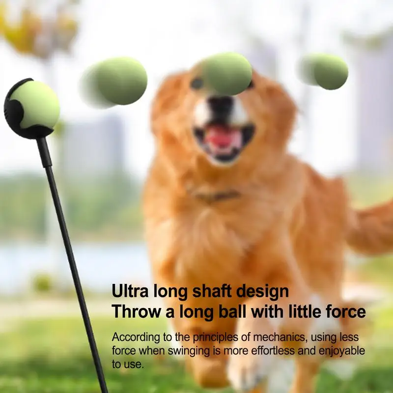 Pet Tennis Ball Thrower Interactive Puppy Ball Toys Retractable Anti-slip Handle Dog Ball Throwing Stick Tennis Ball Thrower