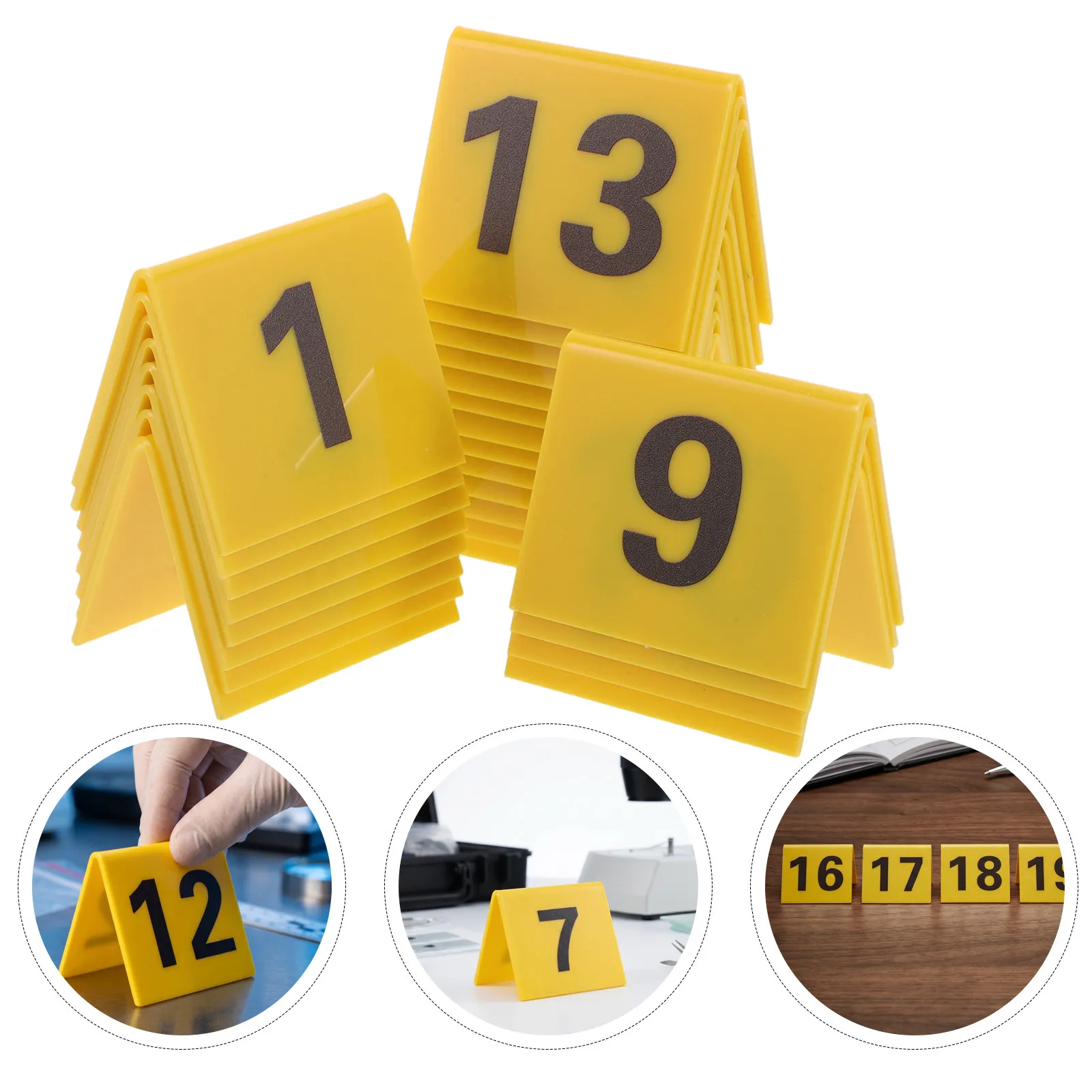 25Pcs Double Sided Evidence Marker Tents Numbered 1-25 for Crime Scene Investigation Detective Party Halloween Game Restaurant