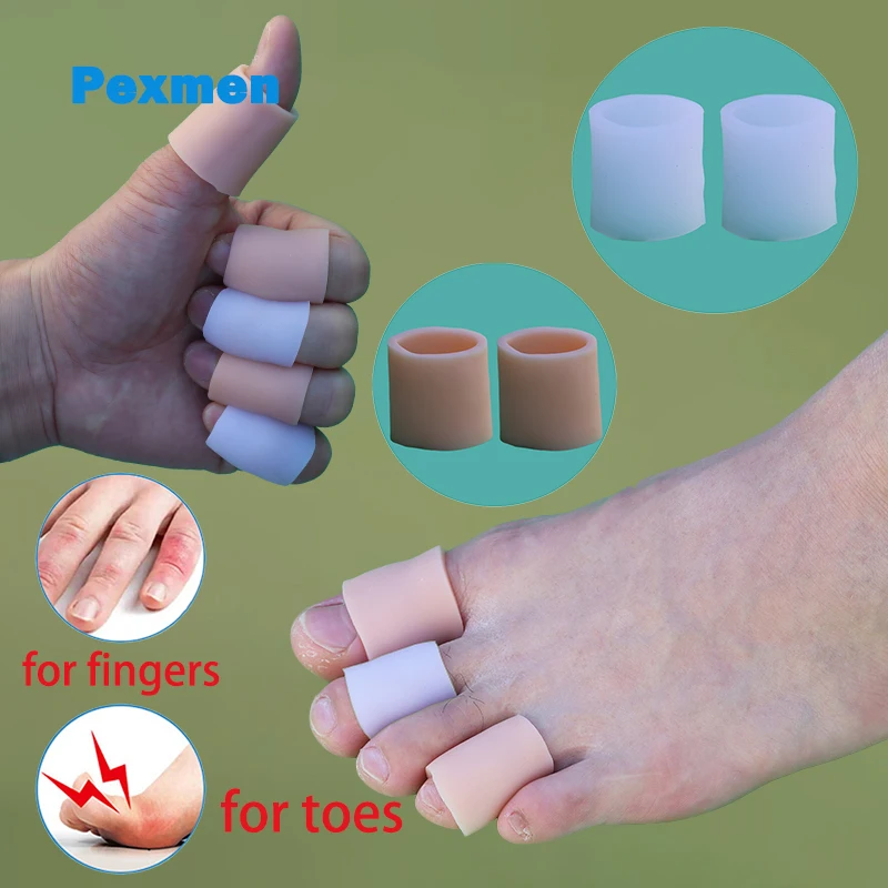 Toe Protectors 1/2/5/10Pcs Gel Toe Protectors Silicone Toe Sleeve Toe Covers for Hammer Toes Corns Calluses and Blisters