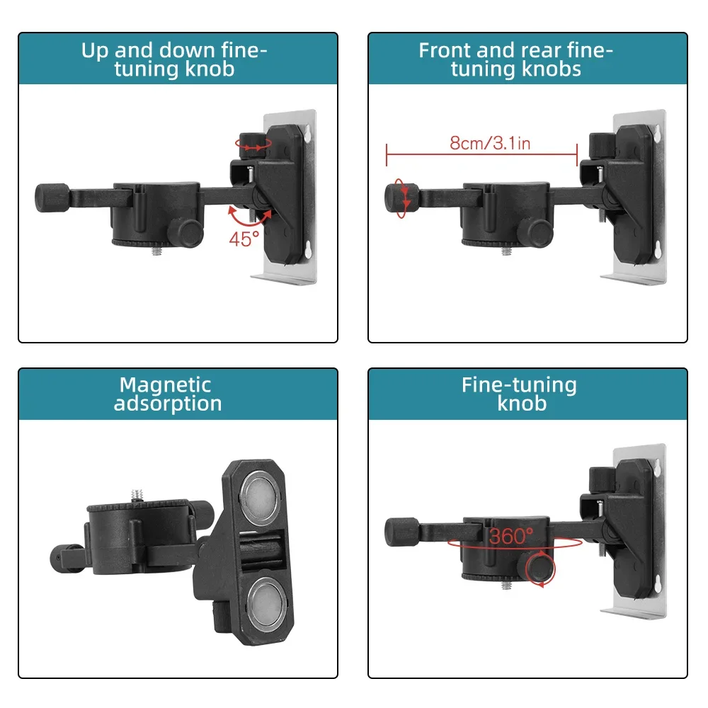 YOFIDRA 4D 16 Linien Ultra Leistungsstarker Grüner Strahl 360 ° Selbstnivellierende horizontale Lasernivelliergeräte mit 1-Meter-Stativ für Makita 21V-Akkus – Detail 13