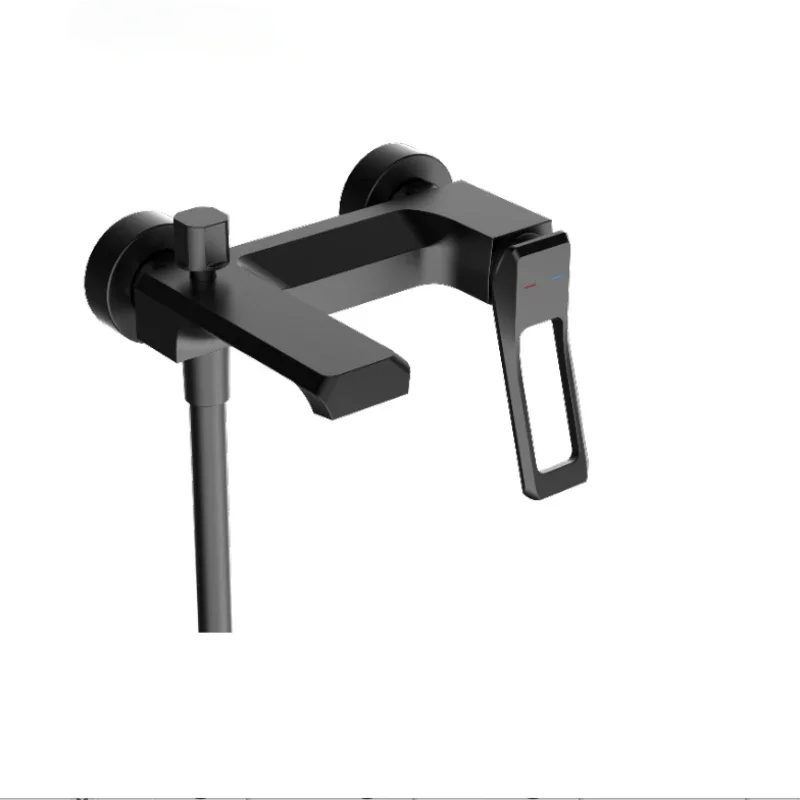 

Hot Sale Bathroom Bath And Shower Bath & Shower Mixer Faucets Tap Solid Brass Taps Valve in Matte Black Color