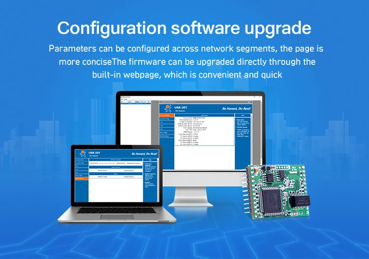 USR-TCP232-ED2 Server dispositivo seriale triplo Convertitore modulo IP UART TTL a Ethernet TCP