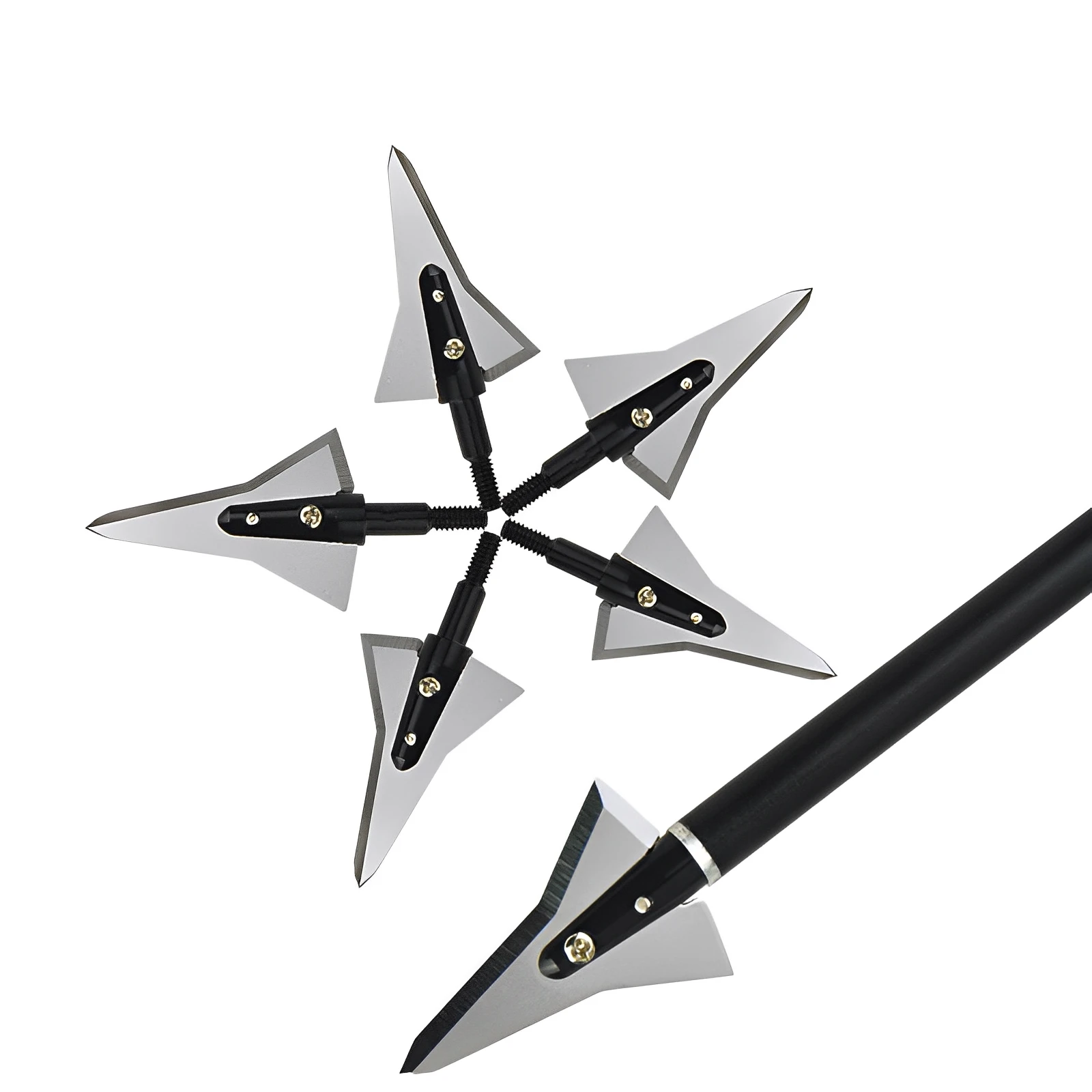 6/12/24pcs 2 Blades Broadhead Stainless Steel Blades Carbon Arrow Bolts Hunting ArrowHeads Archery Bow Outdoor Sport Shooting