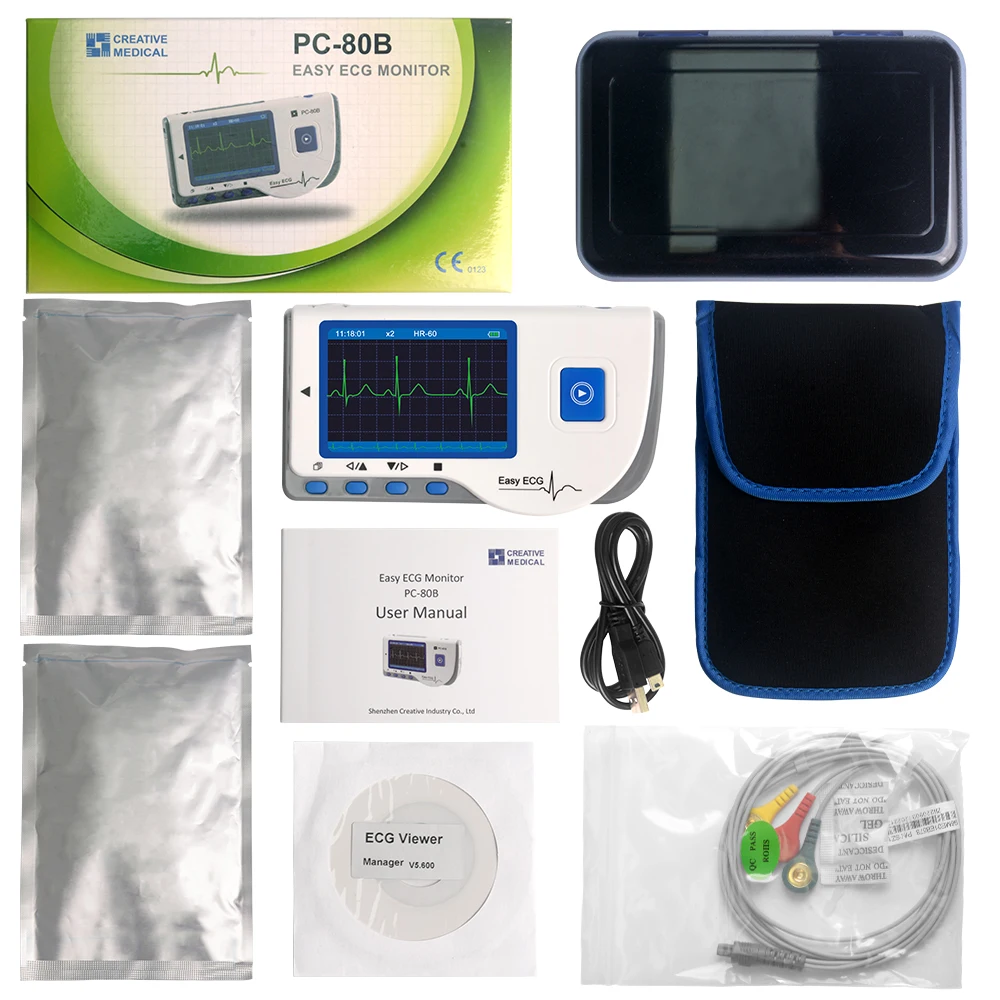 Portable Household Ecg Monitor Pc 80B Continuous Measuring
