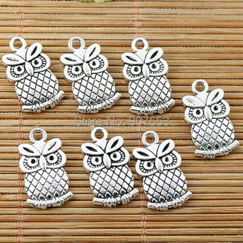 

10pcs 20*12mm Tibetan Silver Tone 2sided Owl Charms EF1738 Charms for Jewelry Making