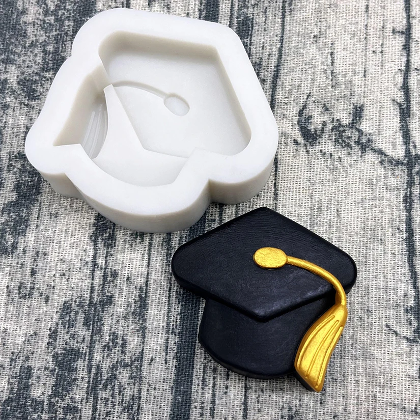 Graduation Mortarboard Silicone Sugarcraft Mold Chocolate Cupcake Baking Fondant Cake Decorating Tools