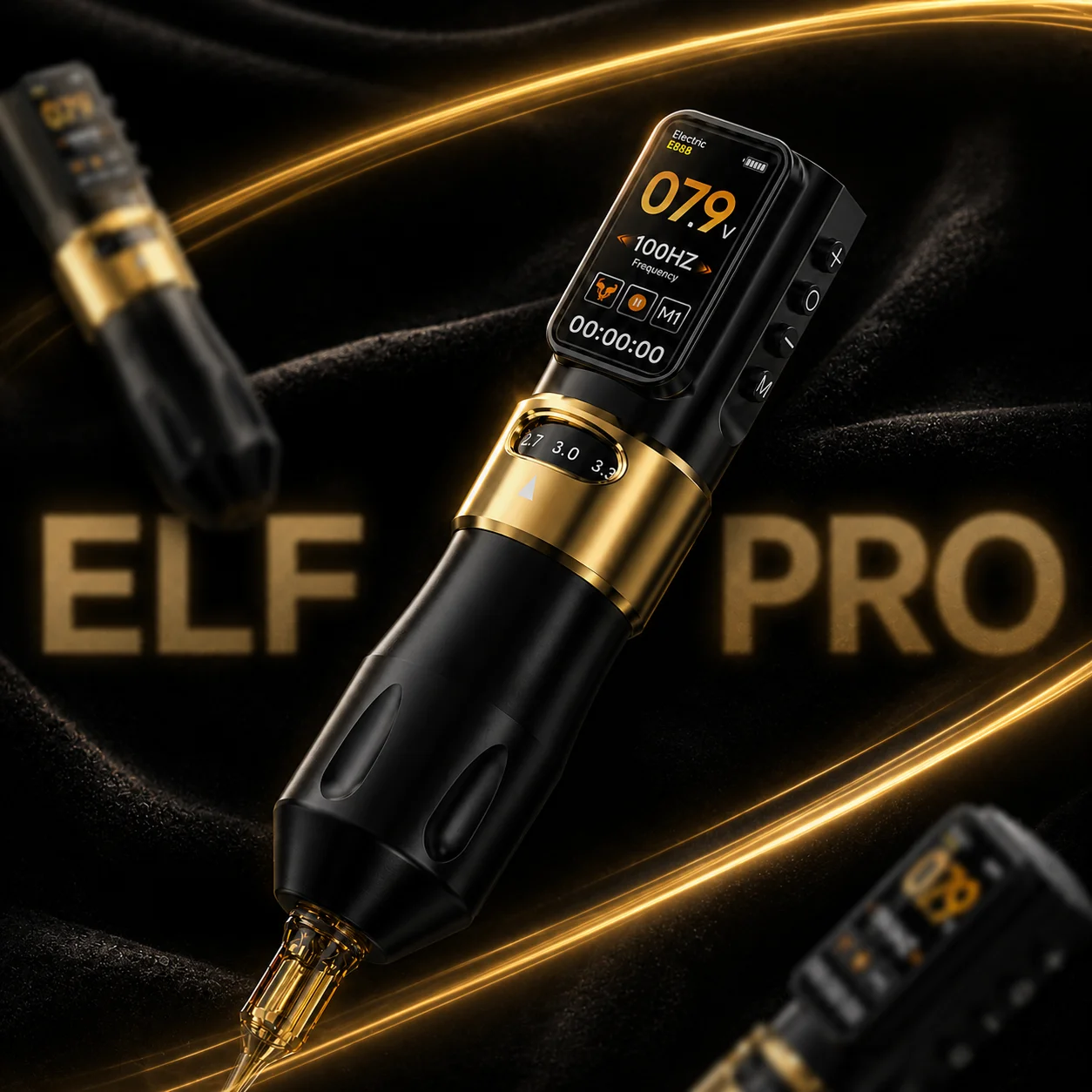 Elf PRO Adjustable Stroke Wireless Tattoo Pen Machine Motor Wireless Tattoo Battery Pen For Lining Shading Tattoo Cartridge Needles