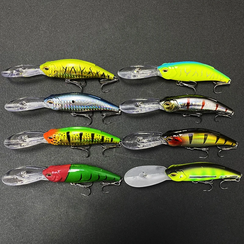 85mm 17g Long Casting Floating Minnow Fishing Lures Deep Diving Long Lip Crank Artificial Hard Bait Saltwater Bass Carp Swimbait