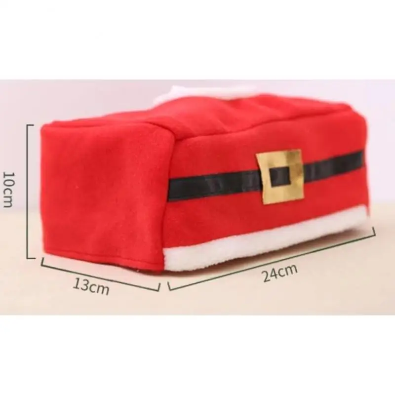 Navidad Noel High Quality Wonderful Tissue Paper Dispenser Christmas Decorations Xmas Tissue Box Cover Flannel New Year Red