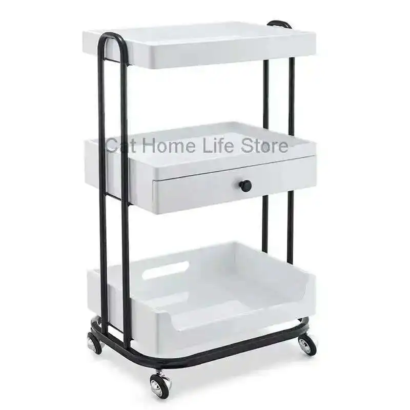 

Furniture for Nail Salon Trolley Beauty Pink Organizers Trolleys Roulette Storage Car Support Aesthetic Ruedss Loading Gold Wood